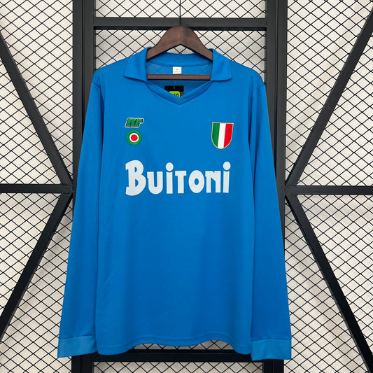Retro Long Sleeve Napoli 87/88 Home