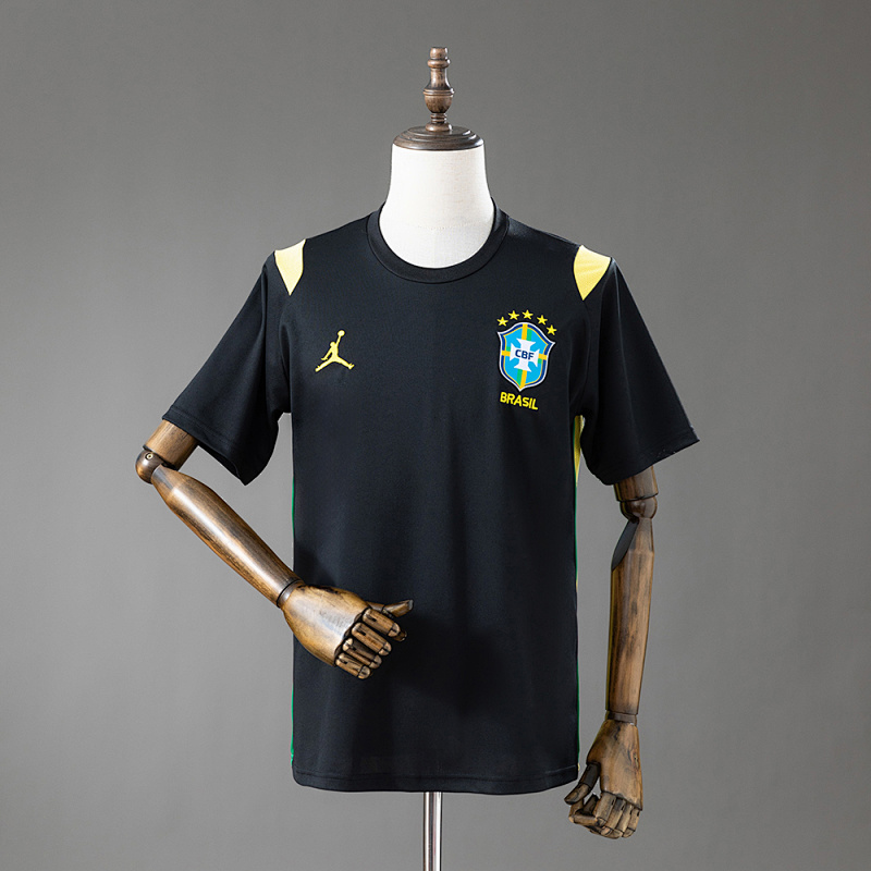 Brazil Jordan Brand Drill Top - Black S-4XL (front)