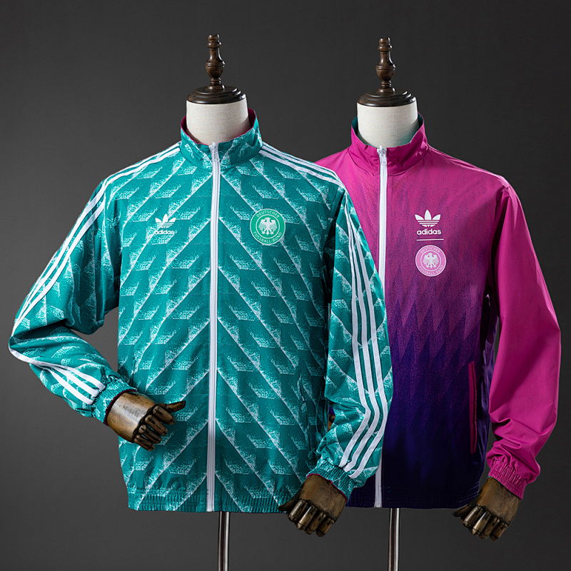 German Reversible Jacket Windbreaker - Green & Purple S-XXL (front)