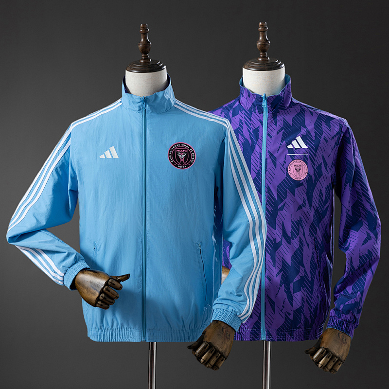 Inter Miami Reversible Anthem Jacket Windbreaker - Blue-Purple S-XXL (front)