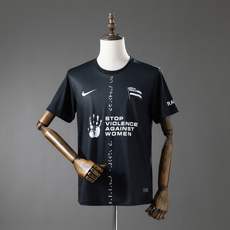 Sturm Graz 25/26 Stop Violence Against Women Special Kit Released Jersey S-XXL (front)