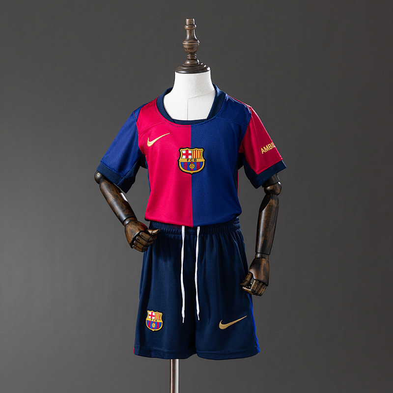 Barcelona 24/25 Home kids kit Jersey SIZE 16-28 (front)