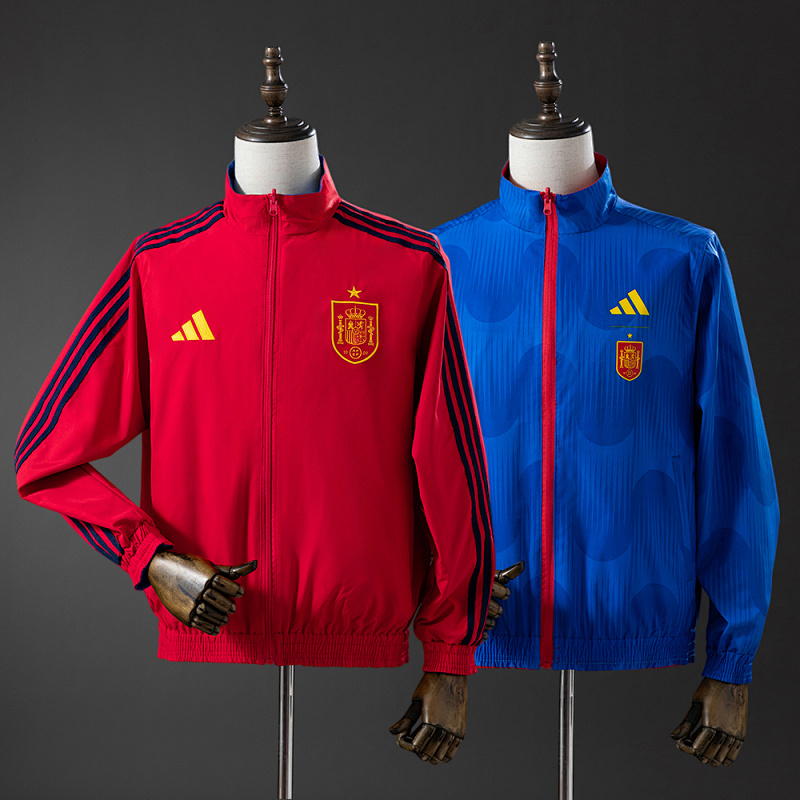 Spain 2026 Reversible Jacket Windbreaker - Red & Blue S-3XL (front)