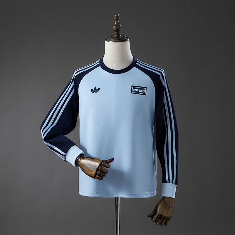 Oasis Tour Three-Striped Long-Sleeve T-Shirt - Sky Blue S-XXL (front)