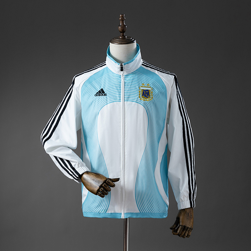 Argentina 05/06 Retro Windbreaker - White & Blue S-XXL (front)