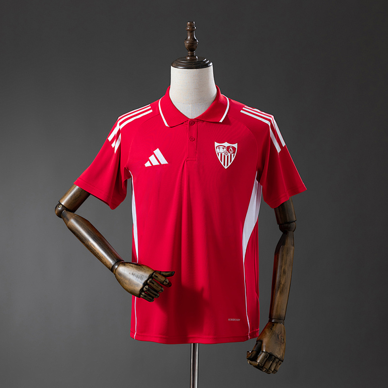 Sevilla 25/26 POLO - Red S-4XL (front)