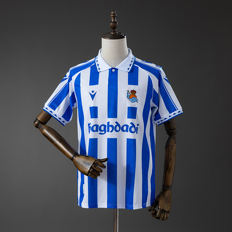 Real Sociedad 25/26 Retro Style Jersey Sizes S-4XL (front)