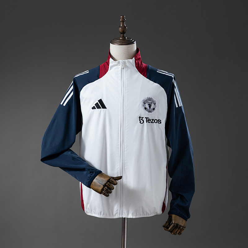 M-U Windbreaker - White & Navy Blue S-XXL (front)