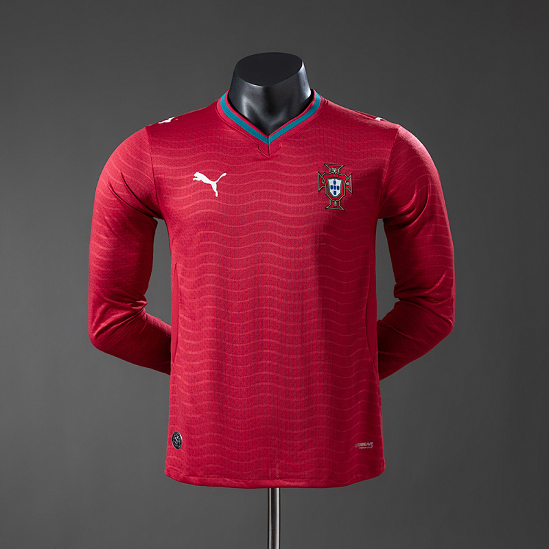 Portugal 2026 Home Player Version Long-Sleeve Jersey S-4XL (front)