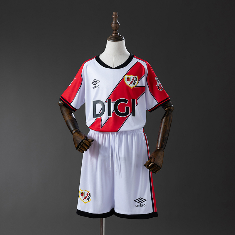 Rayo Vallecano 25/26 Home Kids Size: 16-28 (front)