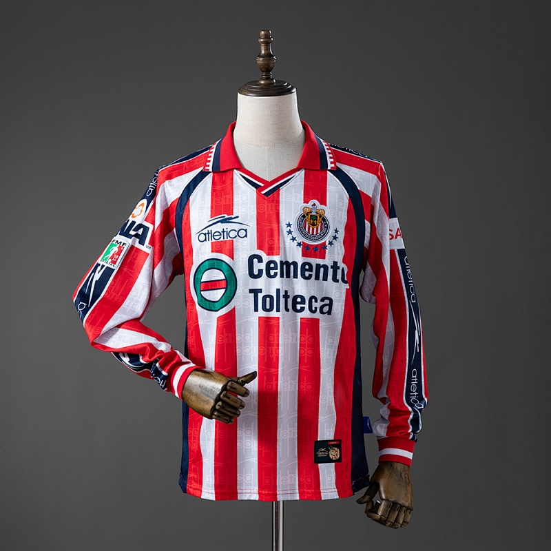 Chivas de Guadalajara 99/00 Home Long-sleeved Retro Jersey S-XXL (front)
