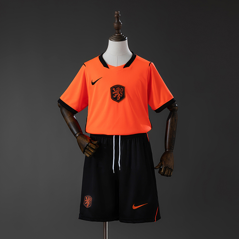 Netherlands 2026 Home Kids Kit Jersey Size 16-28 (front)