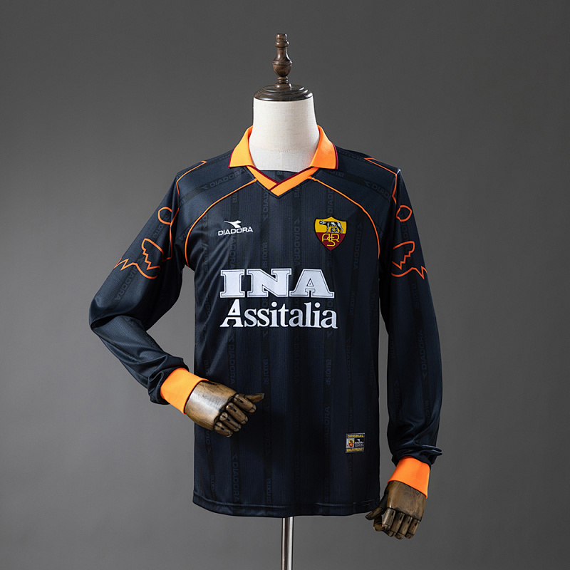 Roma 99/00 Third Away Long-Sleeved Retro Jersey S-4XL (front)