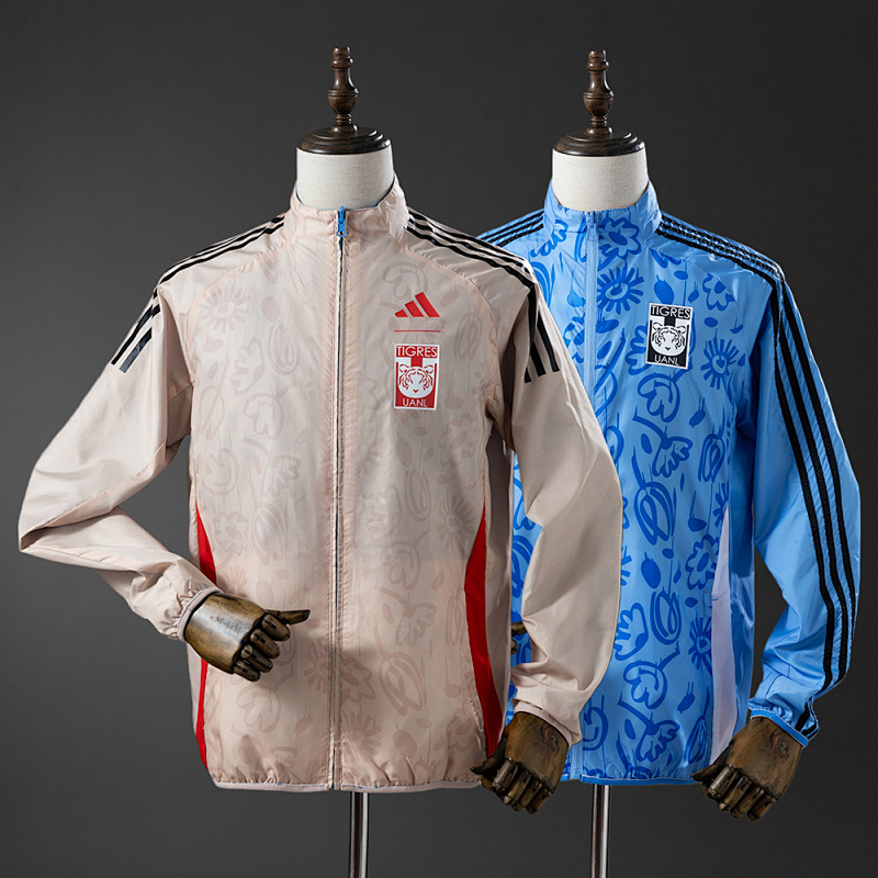 Tigres Reversible Jacket Windbreaker - Beige & Blue S-XXL (front)
