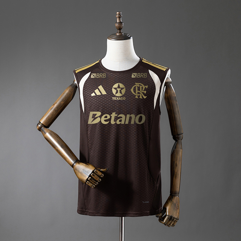 Flamengo 26/27 All Sponsored Training - Brown Vest Jersey S-4XL (front)