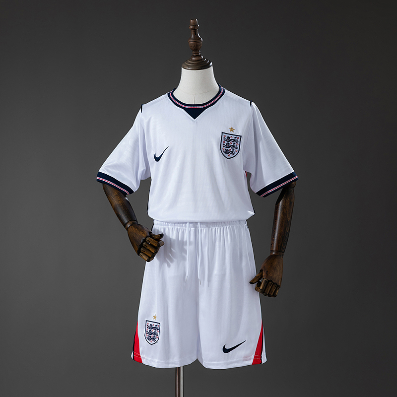 England 2026 Home Kids Kit Jersey Size 16-28 (front)