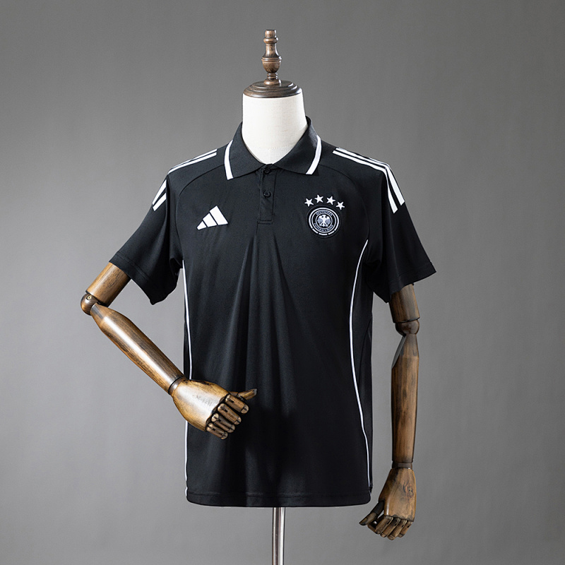 Germany 25/26 POLO - Black S-XXL (front)