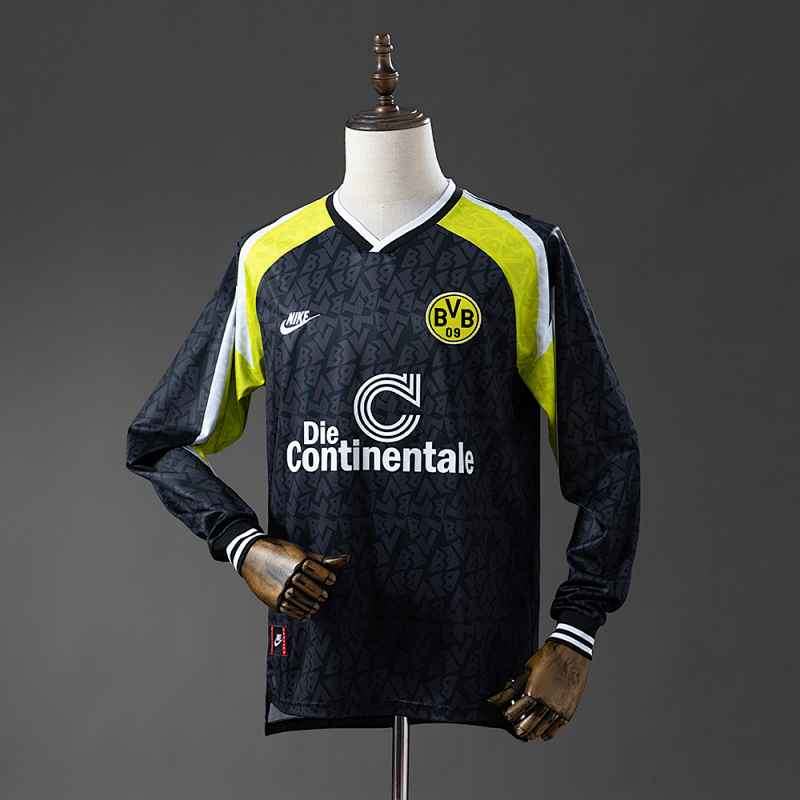 Dortmund 95/96 Away Long Sleeve Retro Jersey S-XXL (front)