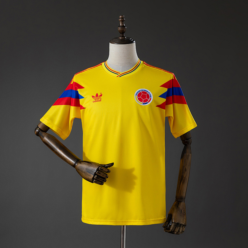 Colombia 1990 Originals Retro Home Jersey S-XXL (front)