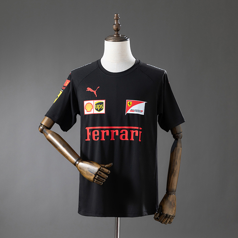 Scuderia Ferrari F1 2025 Black T-shirt S-3XL (front)