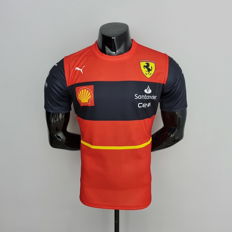 2022 F1 Formula One; Ferrari racing suit crew neck red 55 S-5XL (front)