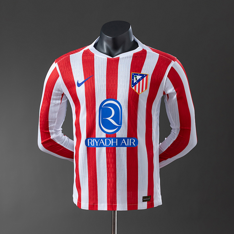 25/26 Player Long Sleeve Atletico Madrid Home Jersey S-3XL (front)