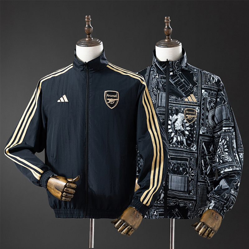 Arsenal Reversible Jacket Windbreaker - Black S-XXL (front)