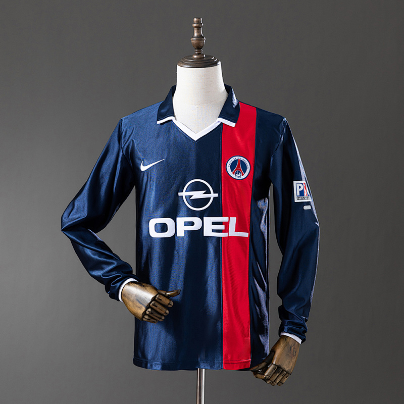 PSG 01/02 Home Long Sleeve Retro Jersey S-XXL (front)