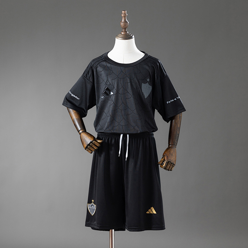 Atlético Mineiro 25/26 Limited Edition - Black Kids Kit Jersey SIZE 16-28 (front)