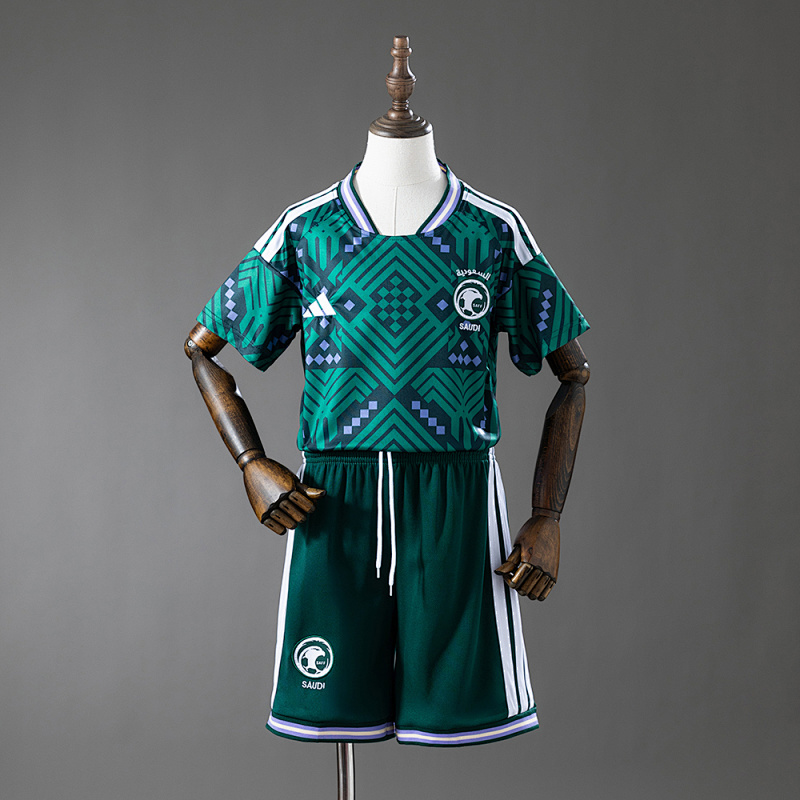 Saudi Arabia 2026 Home Kids Kit Jersey SIZE 16-28 (front)