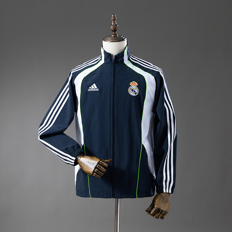 Real Madrid Windbreaker - Navy Blue & White S-XXL (front)