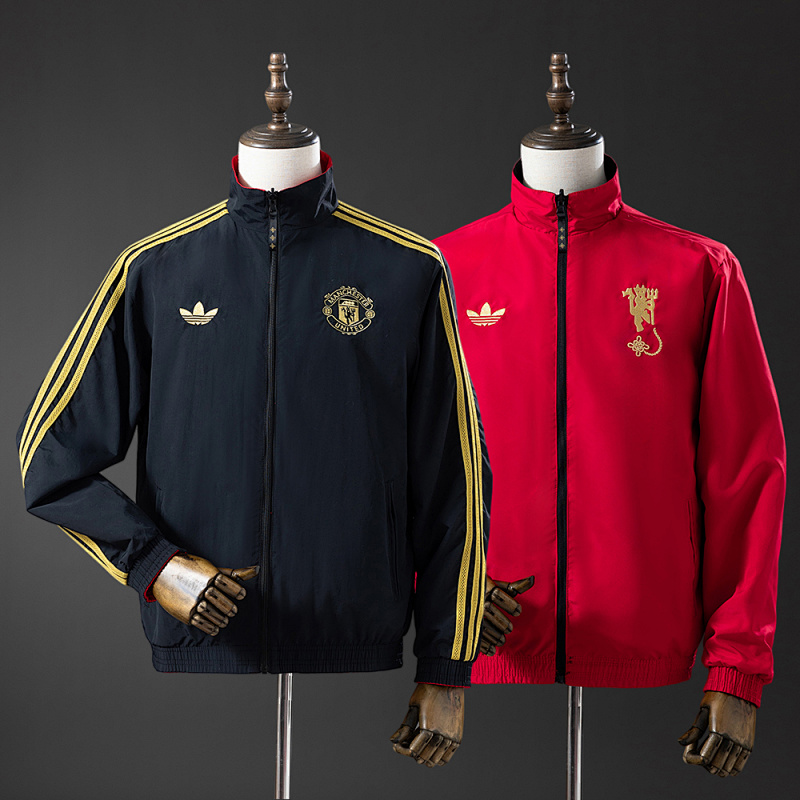 M-U Reversible Jacket Windbreaker - Black & Red S-XXL (front)