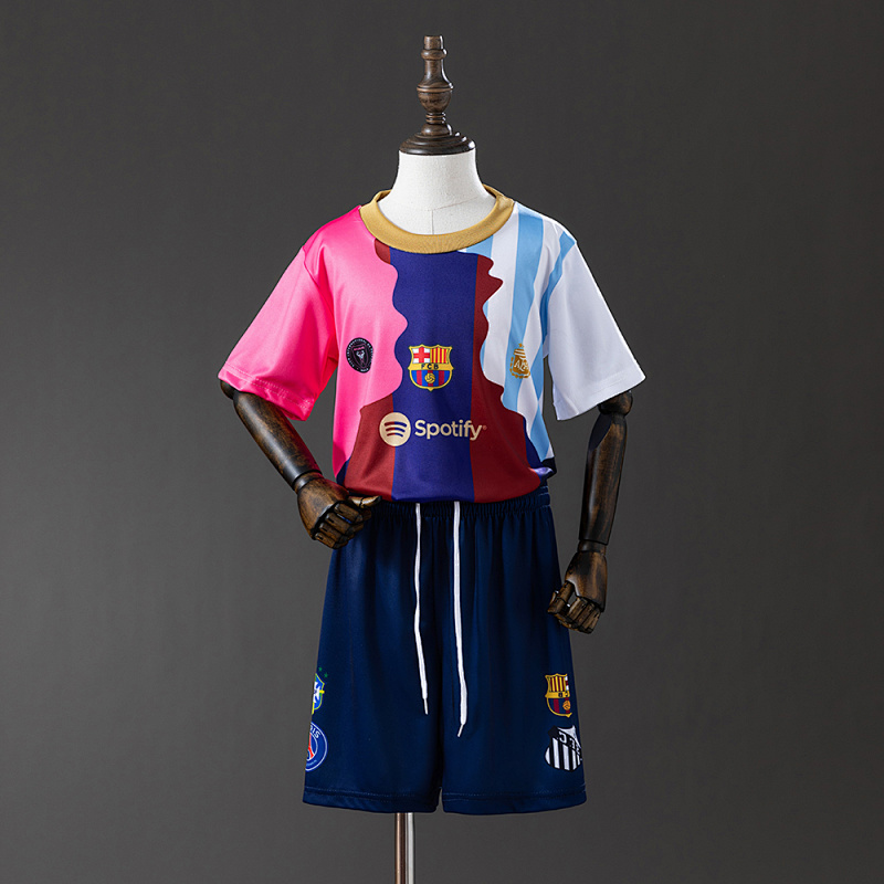 Messi 25/26 Commemorative kids kit Jersey SIZE 16-28 (front)
