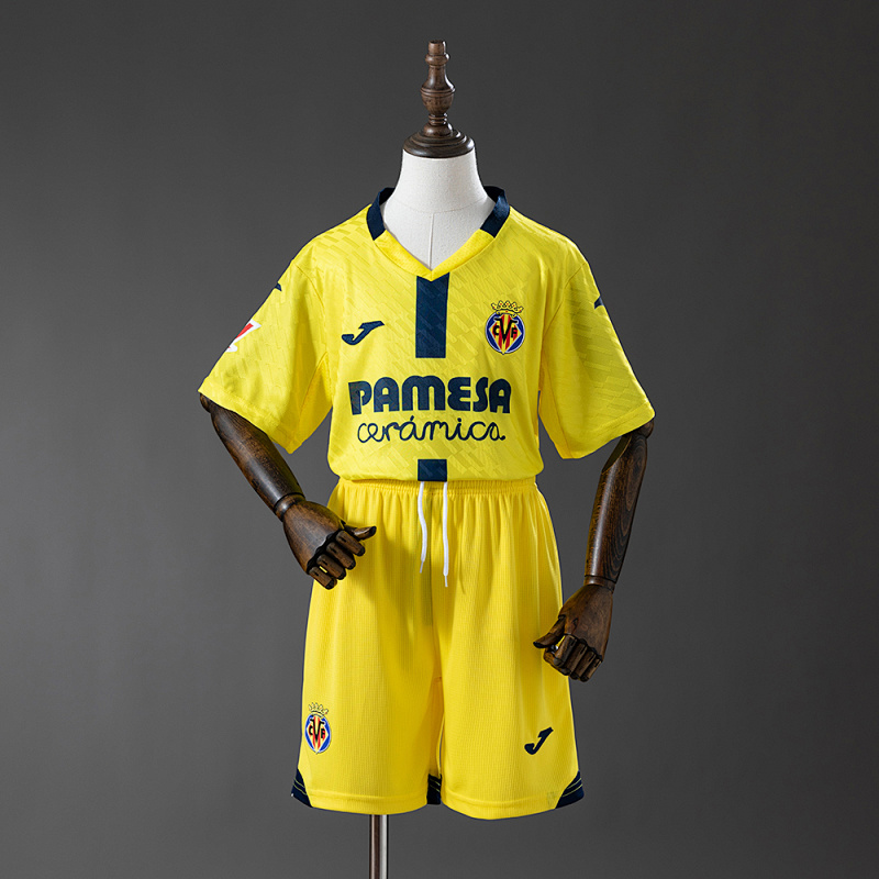 Villarreal 25/26 Home Kids Kit Jersey Size 16-28 (front)
