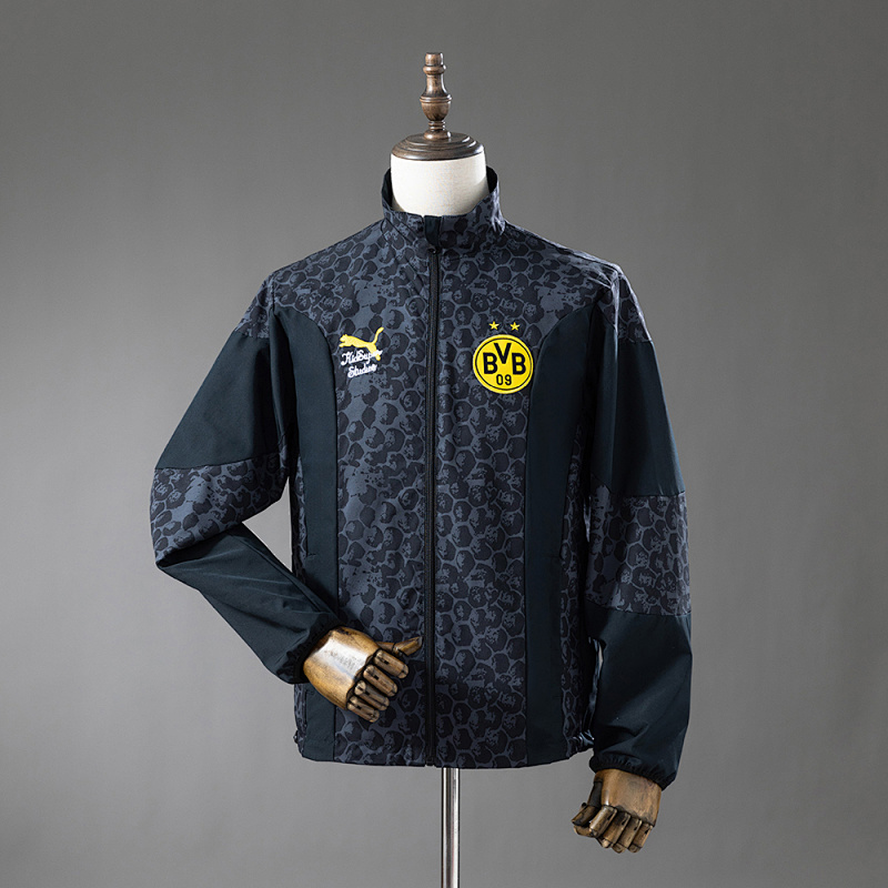 Borussia Dortmund Reversible Jacket Windbreaker- Black S-XXL (front)