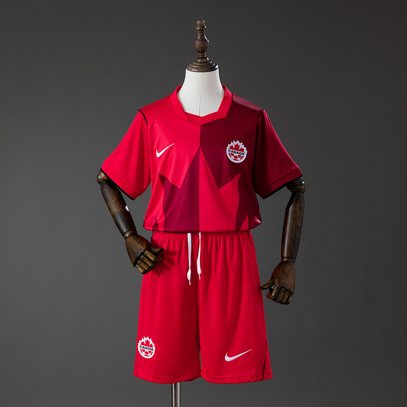 Canada 2026 Home Kids Kit Jersey SIZE 16-28 (front)