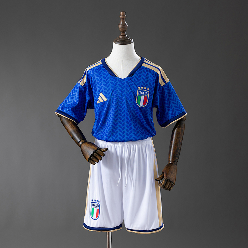Italy 2026 Home Kids Kit Jersey Size 16-28 (front)
