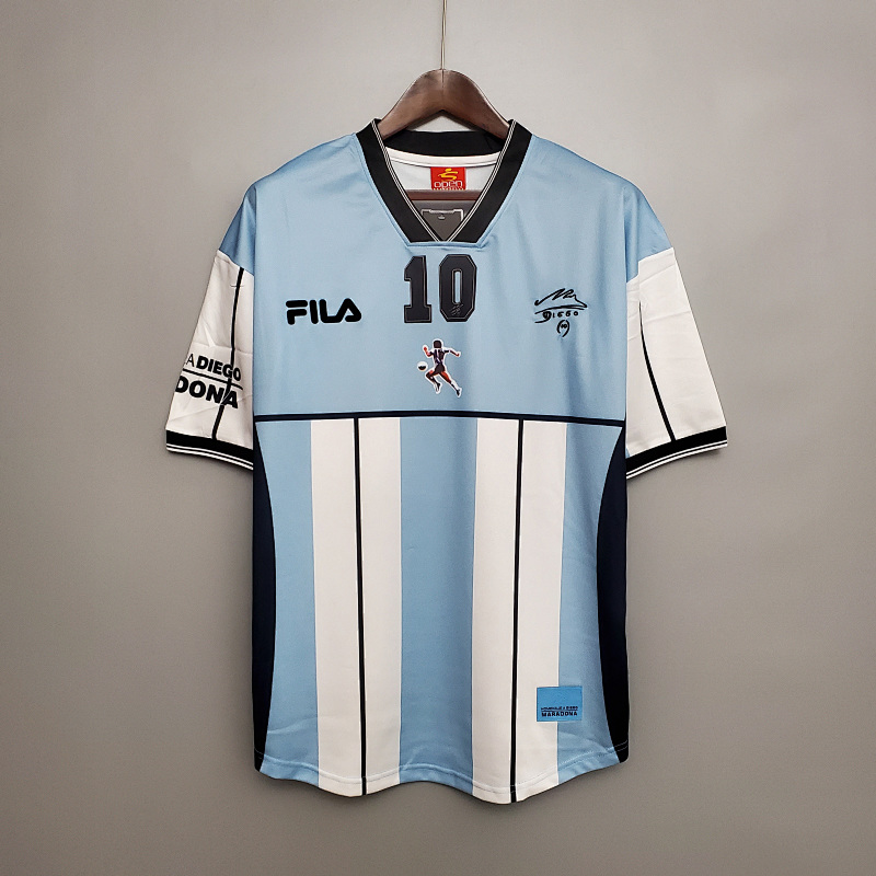 Retro 2001 Argentina Maradona #10 Commemorative Edition S-XXL (front)