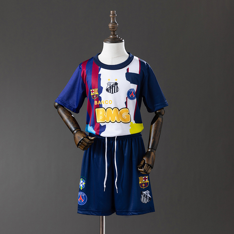 Neymar jr 25/26 Commemorative kids kit Jersey SIZE 16-28 (front)