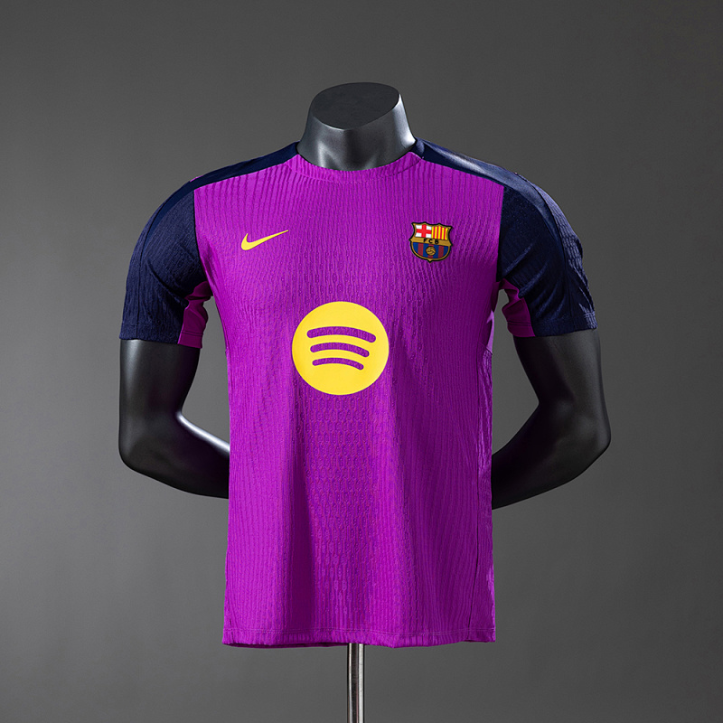 Barcelona 25/26 Pre-match training Player Version-Purple Jersey S-3XL (front)