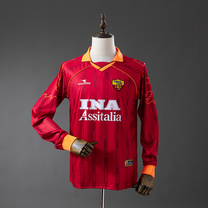 Roma 99/00 Home Long-Sleeve Retro Jersey S-XXL (front)