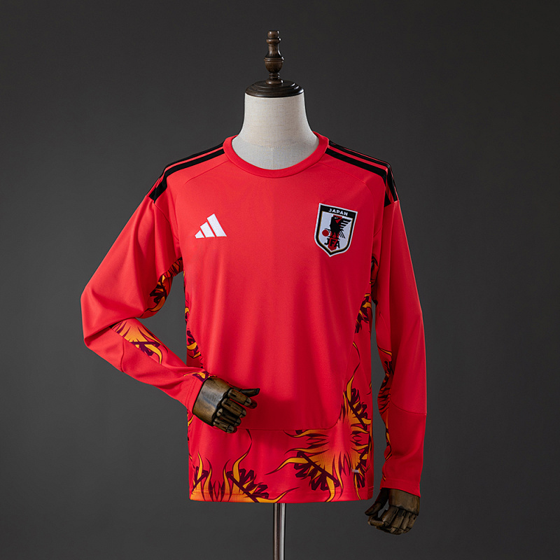 Japan 2026 GK - Red Long-Sleeved Jersey S-4XL (front)
