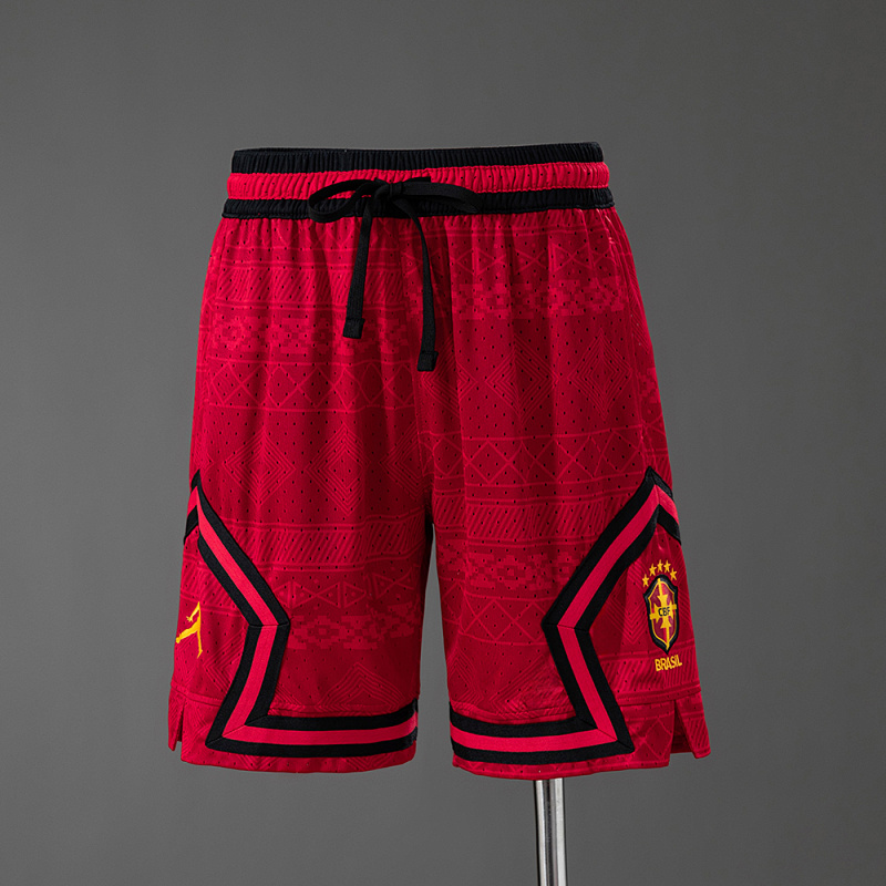 Brazil 2026 Basketball Shorts Red S-4XL (front)