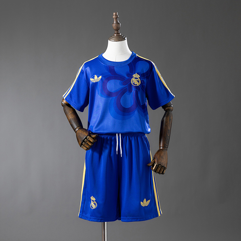 Real Madrid 25/26 Cultural Story - Blue Kids Kit Jersey SIZE 16-28 (front)