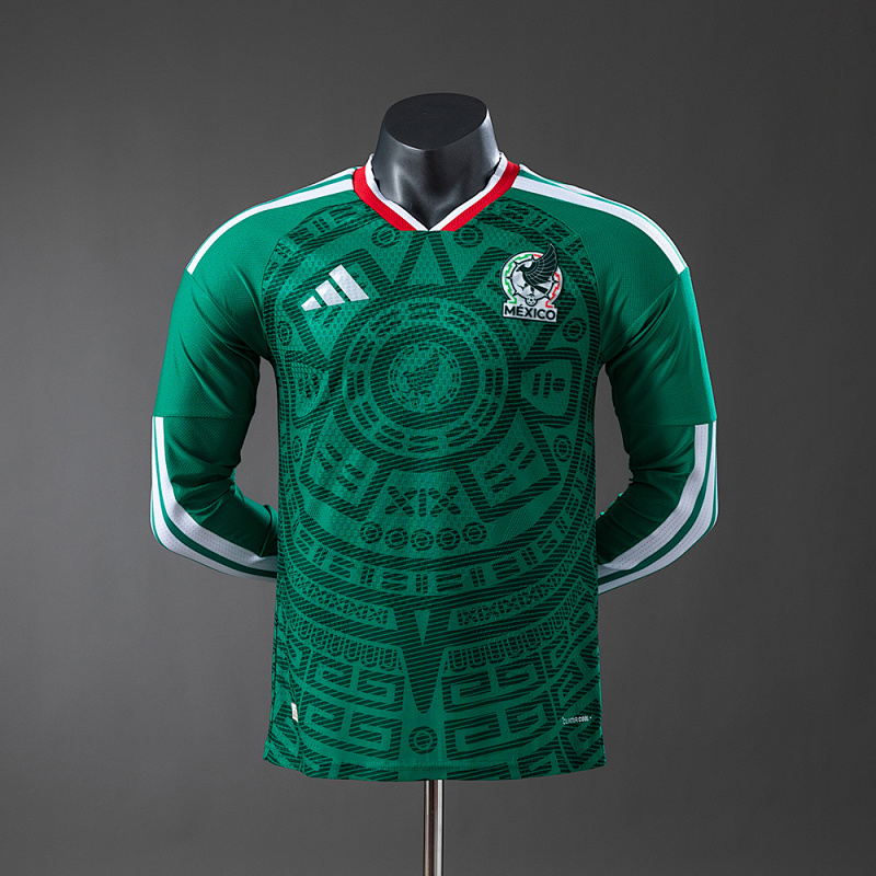 Mexico 2026 Home Long-Sleeve Player Version Jerseys S-4XL (front)