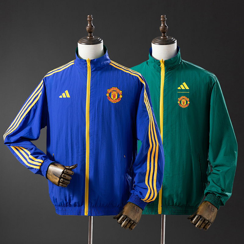 M-U Reversible Jacket Windbreaker - Blue & B Army Green S-XXL (front)