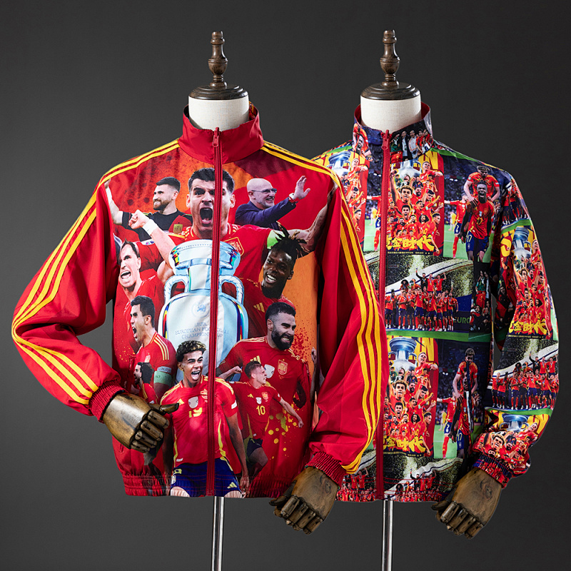 Spanish Yamal Reversible Jacket Windbreaker - Red S-XXL (front)