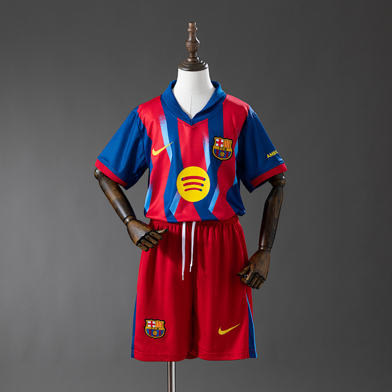 Barcelona 25/26 Fourth Away Kids Kit Jersey SIZE 16-28 (front)