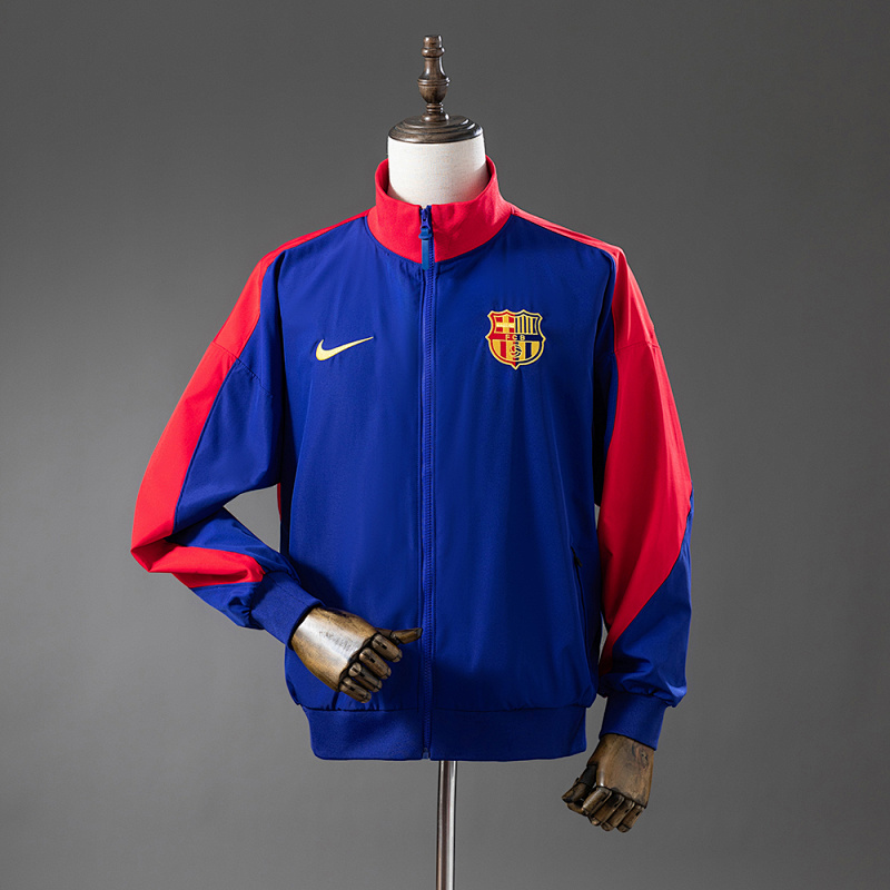 Barcelona Windbreaker - Deep Royal Blue & Noble Red S-XXL (front)