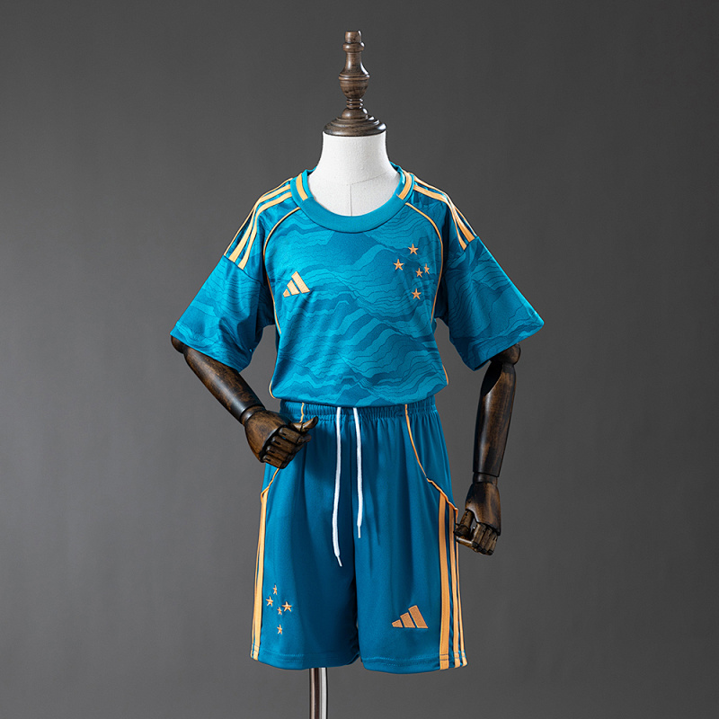 Cruzeiro 25/26 Third Away Kids Kit Jersey Size 16-28 (front)